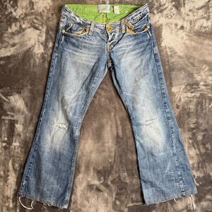 Vintage Y2K Women's Desire Jeans Size 10 Wide Leg Medium Wash Blue Denim